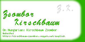 zsombor kirschbaum business card